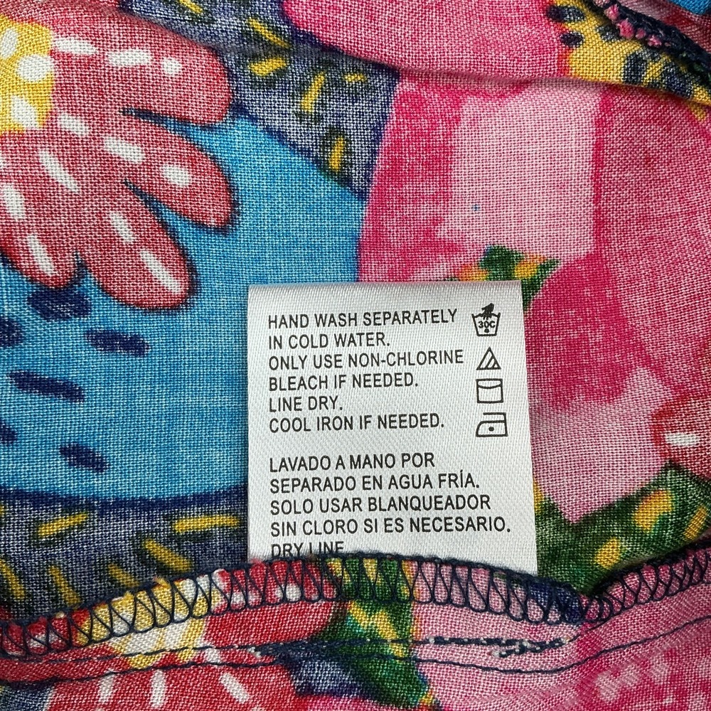 Patrons of Peace Smocked Wide-Leg Pants Size M Floral Dopamine BOHO Festival NWT - Picture 9 of 9